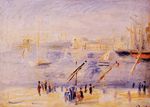 The old port of Marseille people and boats 1890
